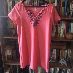 Embroidered Shirt Dress